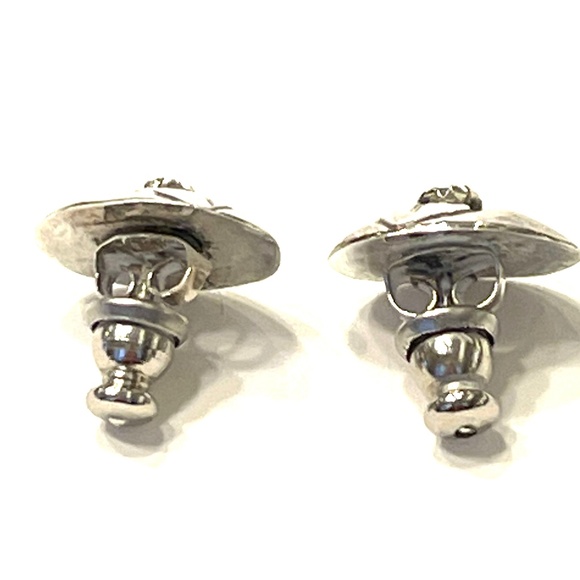 Vintage Sterling and Turquoise Native American Post Earrings - Picture 2 of 4